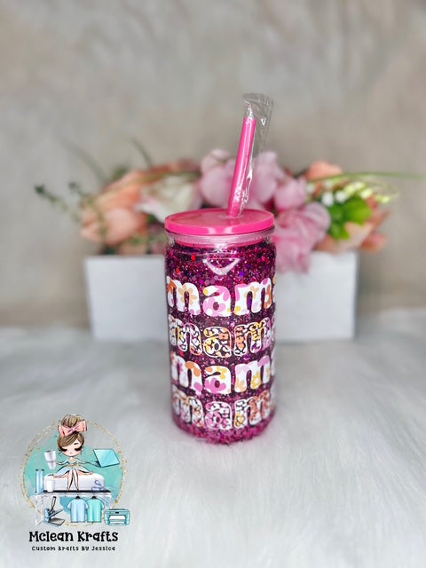 Mama Snow Globe Tumbler